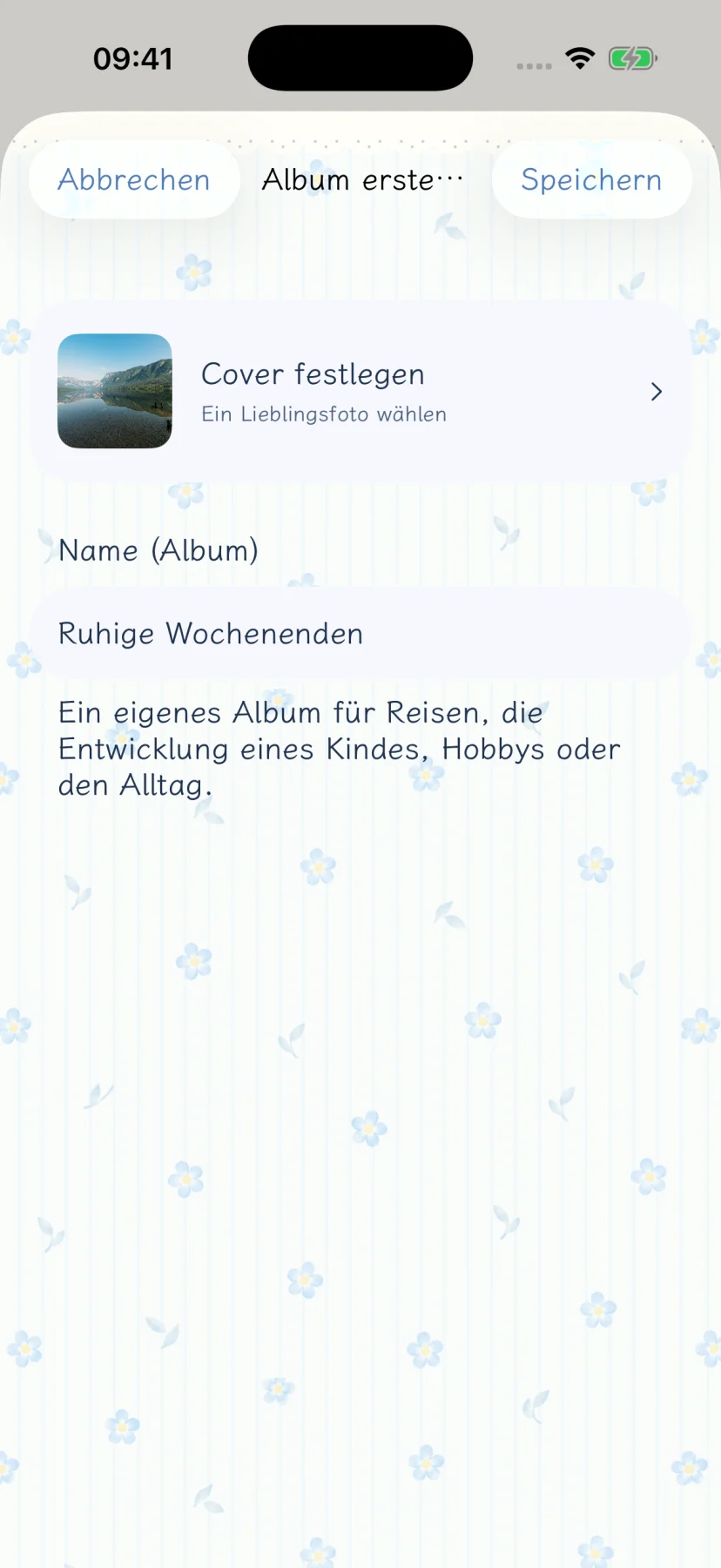Ein fiktives Album namens Entspannte Wochenenden erstellen