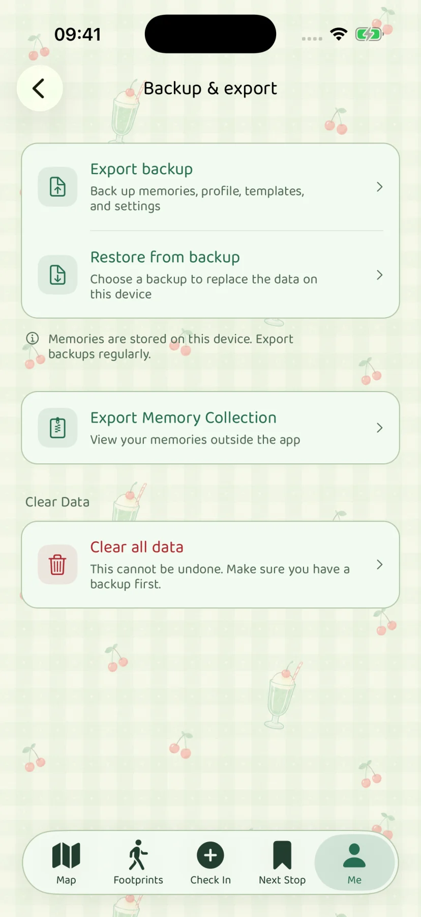 English backup and export controls