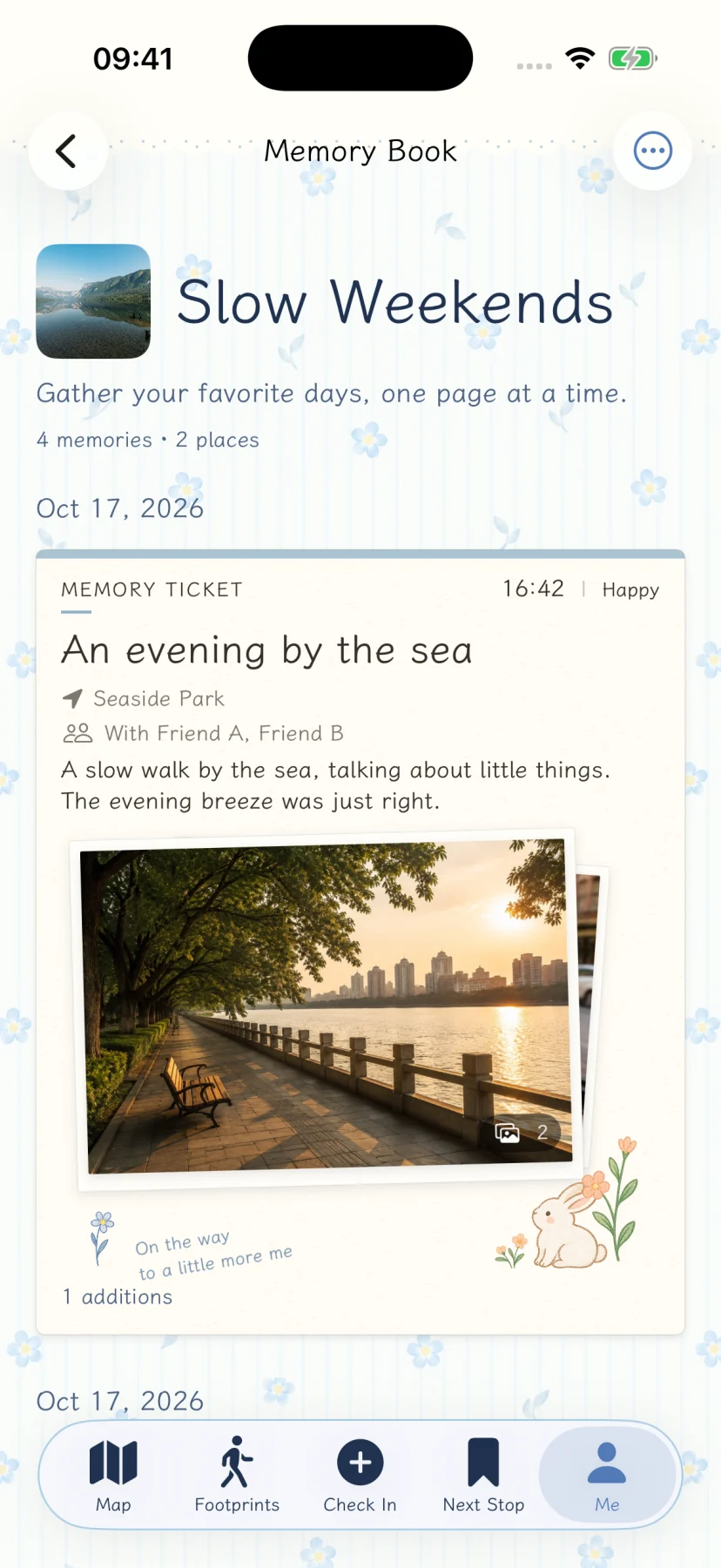 The native detail screen for the fictional Slow Weekends collection