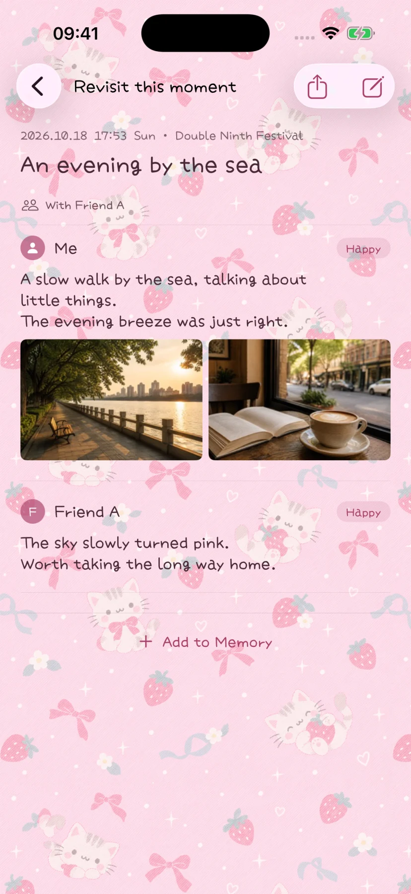 English group memory made with fictional participants and example content
