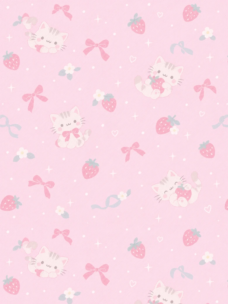 Strawberry Cats theme background